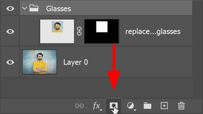 Adding a layer mask to the group.
