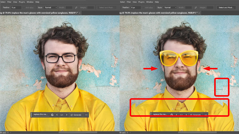 The Nano Banana-generated content (right) is not aligned with the original image (left).
