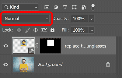 Changing the blend mode to Normal.
