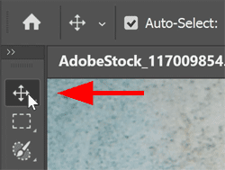 Selecting the Move Tool.