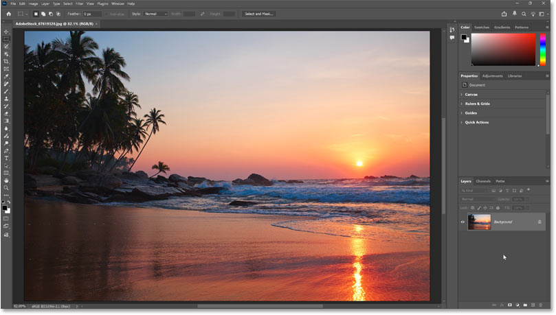 The background for the composition.