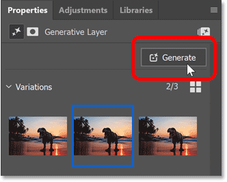Click Generate to run Harmonize again.