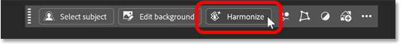 Clicking Harmonize in the task bar.