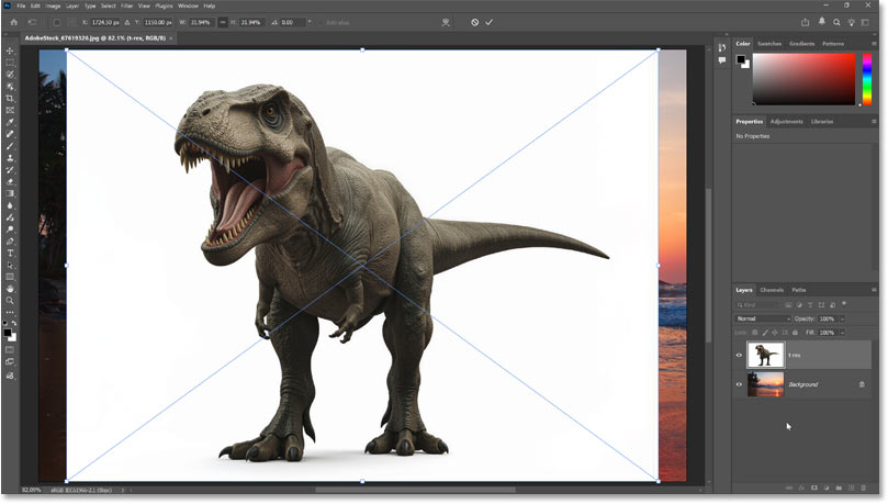 The second image is added to the document.