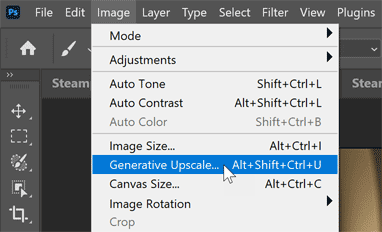 Reselecting Generative Upscale.