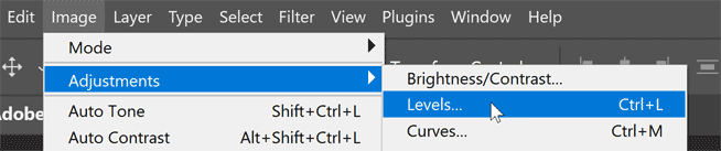 Adding another Levels image adjustment.