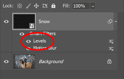 Levels was applied as a smart filter.