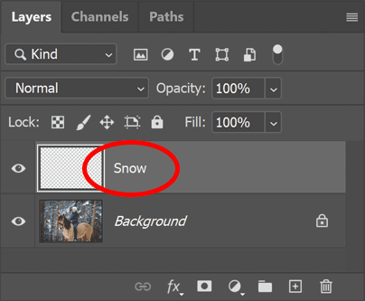 The Snow layer is added.