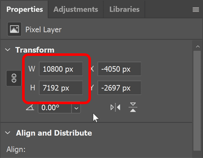 The document’s new width and height.