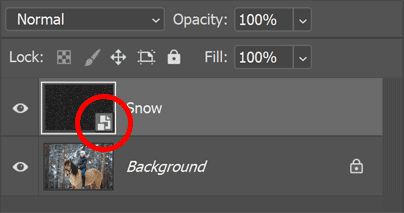 The smart object icon.
